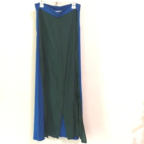 Vintage silk Italy from button high waist maxi skirt jewel tone womens - Picture 4 of 9